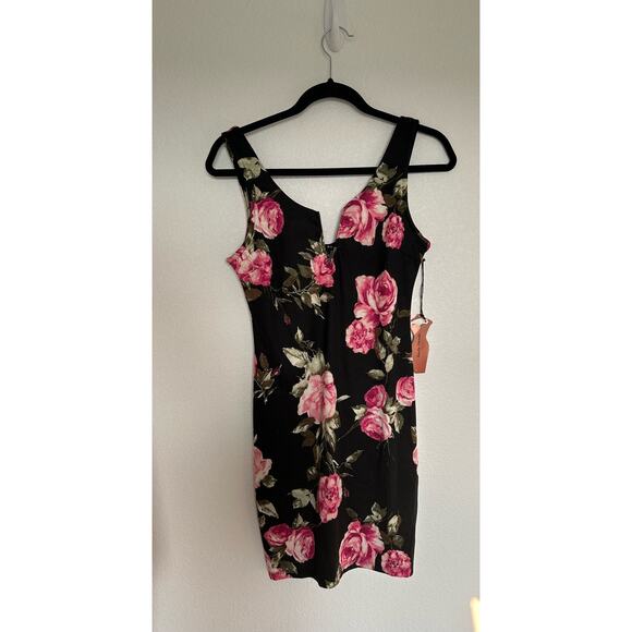 Haute Monde 90s Style Gothic Rose Mini Tank Dress - L - Picture 1 of 3